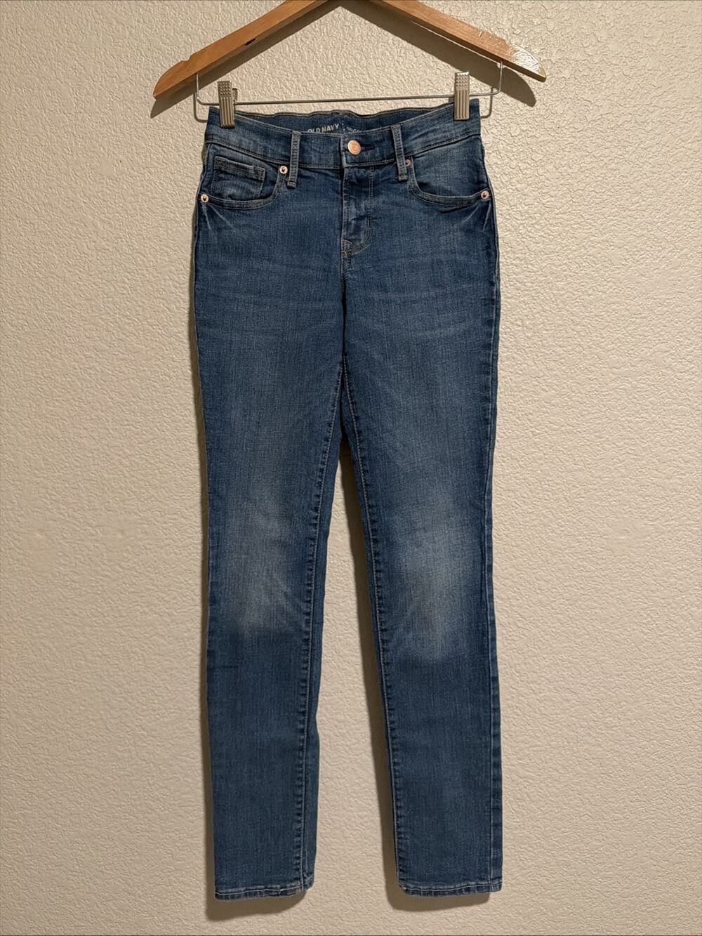 Old Navy Jeans Blue Denim Original Mid Rise Skinny Ankle 90s Y2K Stretch 00